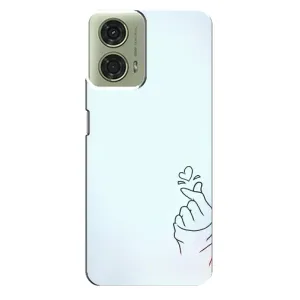 Чехлы (Знак сердечка) на Motorola MOTO G24 (Сердце на голубом)