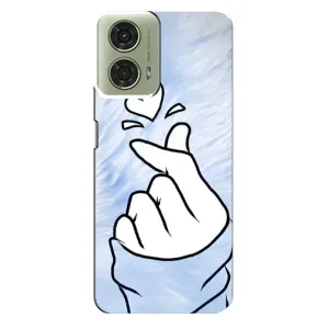 Чехлы (Знак сердечка) на Motorola MOTO G24 (Сердечка знак)