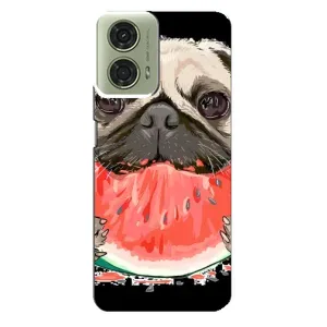 Чехол (ТПУ) Милые собачки для Motorola MOTO G24 (Смешной Мопс)