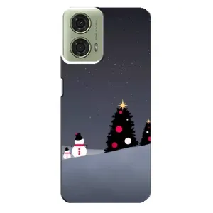 Чехлы на Новый Год Motorola MOTO G24 (Снеговички)