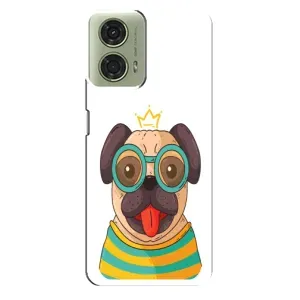 Бампер для Motorola MOTO G24 с картинкой "Песики" (Собака Король)