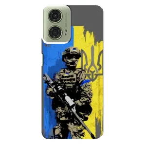 Чехлы с принтом (Воины ЗСУ) для Motorola MOTO G24 (Солдат ЗСУ)