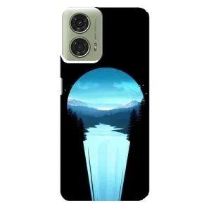 Летний Чехол на Motorola MOTO G24 (Синий Водопад)