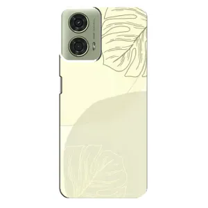 Чехол цветочный дизайн для Motorola MOTO G24 (Зелёный фон)