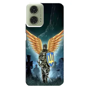 Патриотический Чехол для Motorola MOTO G24 (ЗСУ з крильями)