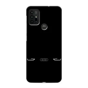Силиконовый бампер с картинкой машины на Motorola MOTO G30 (Силует Audi)