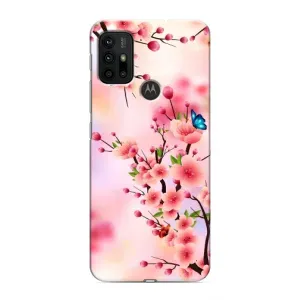Чохол з картинкою Сакури на Motorola MOTO G30 (Метелики на сакурі)