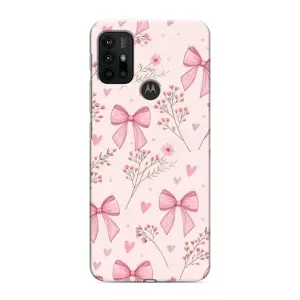 Чехол банты для Motorola MOTO G30 (Банты с цветами)
