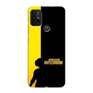 Чохол (TPU) з картинкою "Лого Пабг" на Моторола Мото джі 30 (Battlegrounds)