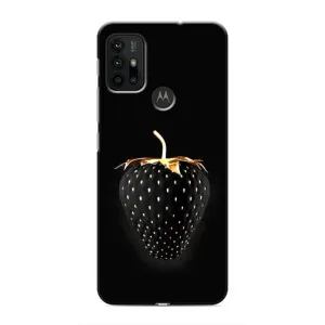 Чехол с изображением вкусной еды для Motorola MOTO G30 (Чёрная клубника)
