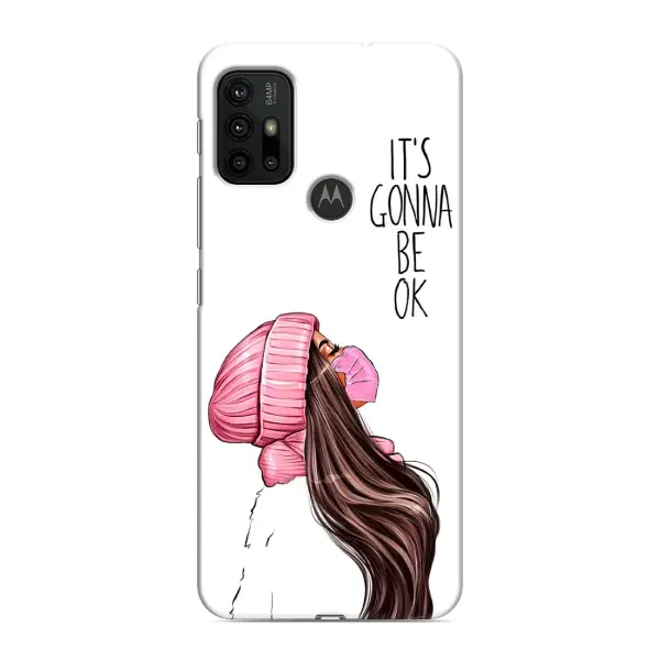 Чехол с рисунком «Девушка в маске» для Motorola MOTO G30