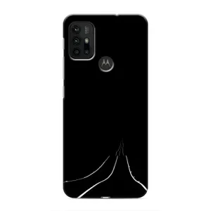 Чехол с картинками на черном фоне для Motorola MOTO G30 (Дорога)