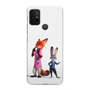 Силиконовый чехол с принтом Зоотрополіс для Motorola MOTO G30 (Джуди и Ник)