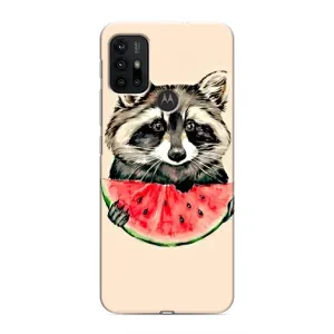 Силиконовый Чехол с Енотами на Motorola MOTO G30 (Енот)