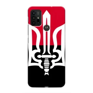 Чехлы УПА (Красно-Чёрный) на Motorola MOTO G30 (Герб Украины)