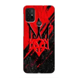 Чехлы УПА (Красно-Чёрный) на Motorola MOTO G30 (Герб в цвете УПА)