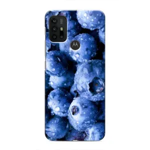 Чехол с изображением вкусной еды для Motorola MOTO G30 (Голубика)