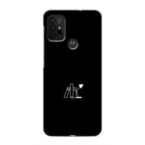 Чехол с картинками на черном фоне для Motorola MOTO G30 (Книжки)