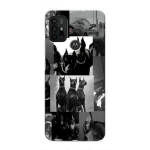 Чехол ДОБЕРМАН для Motorola MOTO G30 (Коллаж Доберман)