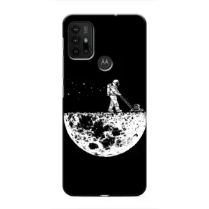 Силиконовый Чехол с принтом "Космонавты" на Motorola MOTO G30 (Космонавт)