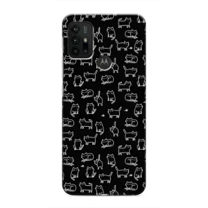 Чехол на тематику: Коты для Motorola MOTO G30 (Котики на черном)