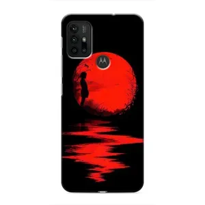 Летний Чехол на Motorola MOTO G30 (Красный Закат)