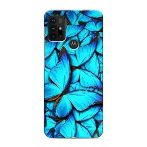 Силиконовый бампер с картинкой животных для Motorola MOTO G30 (Крылья бабочек)