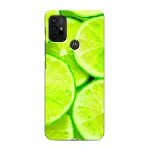 Чехол с изображением вкусной еды для Motorola MOTO G30 (Лайм)