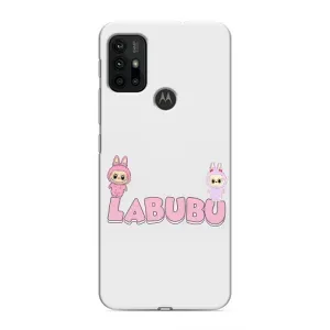 Чехол с принтом Лабубу для Motorola MOTO G30 (Логотип Лабубу)