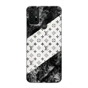 Чехол Стиль Louis Vuitton на Motorola MOTO G30 (LV на белом)