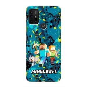 Чохли для Motorola MOTO G30 (Персонажі МайнКрафт) (Майнкрафт)