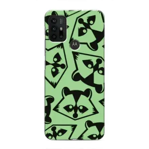 Силиконовый Чехол с Енотами на Motorola MOTO G30 (Мордочки Енота)