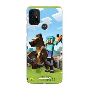 Чохли для Motorola MOTO G30 (Персонажі МайнКрафт) (На коні)