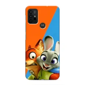 Чехлы ЗВЕРОПОЛИС для Motorola MOTO G30 (Ник и Хопс)