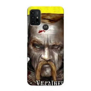 Чехол с картинкой (Патриотический КОЗАК) на Motorola MOTO G30 (Одноглазый Козак)