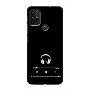 Чехол с картинками на черном фоне для Motorola MOTO G30 (Плеер)