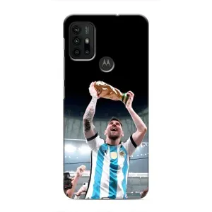 Чехлы Лео Месси Аргентина для Motorola MOTO G30 (Счастливый Месси)