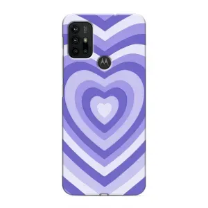 Чехлы с тематикой "Маленькие Сердечки" на Motorola MOTO G30 (Сердце фиолет)