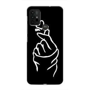 Чехлы (Знак сердечка) на Motorola MOTO G30 (Сердце на черном)