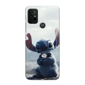 Чехол с рисунком Стич для Motorola MOTO G30 (Стич с цветочком)