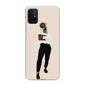 Силиконовый Чехол на Motorola MOTO G30 с картинкой Стильных Девушек (Стильная)