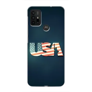Чехол Флаг USA для Motorola MOTO G30 (USA)