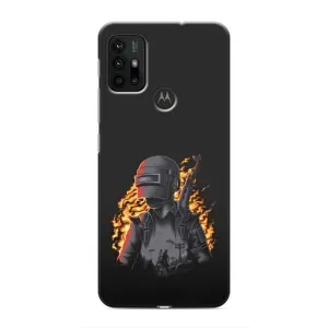 Чохол з картинкою "Герой Pubg" на Motorola MOTO G30 (В полум'ї)