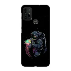 Силиконовый Чехол с принтом "Космонавты" на Motorola MOTO G30 (В руках земля)
