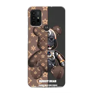 Силиконовый чехол для Motorola MOTO G30 (Медмедь Луи Виттон)