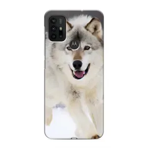 Чехол с Волком на Motorola MOTO G30 (Волк на снегу)