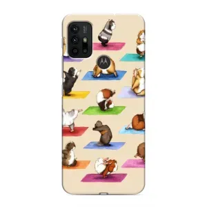 Чехол с Прикольным принтом на Motorola MOTO G30 (Ёга свинок)