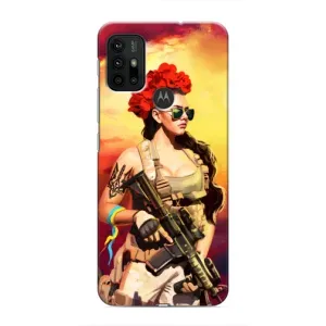 ЗСУ Чехлы (TPU) для Motorola MOTO G30 (Женщина солдат)
