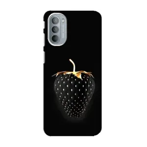Чохол з зображенням смачної їжі для Motorola MOTO G31 (Чорна полуниця)