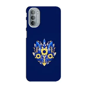 Чехол Укр Символика для Motorola MOTO G31 (Цветущий Герб)